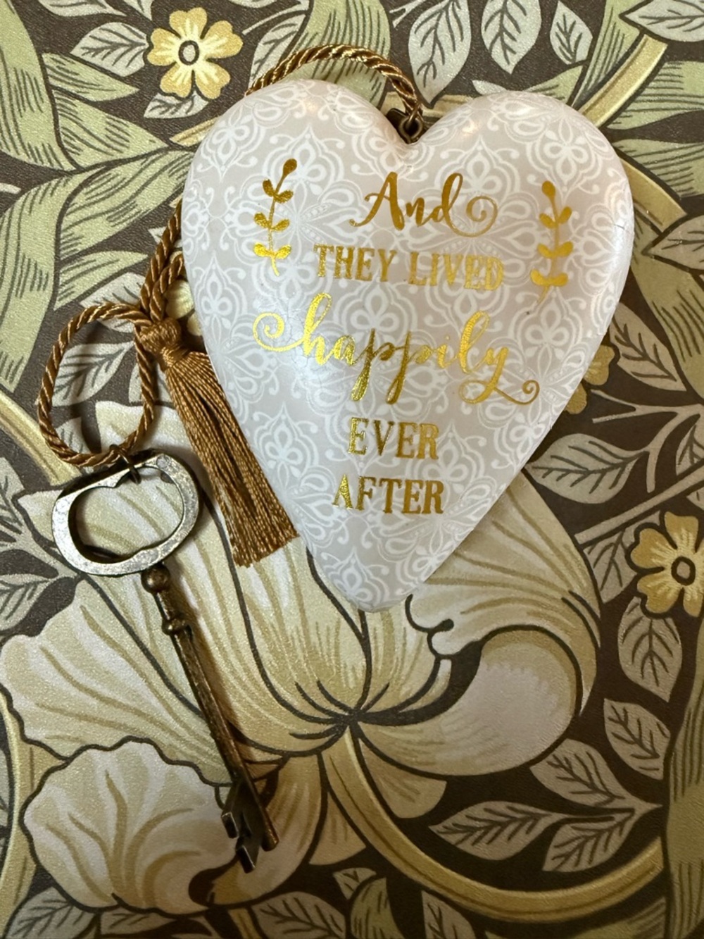Demdaco Art Hearts Ornament “And They Lived Happily Ever After"with gift box